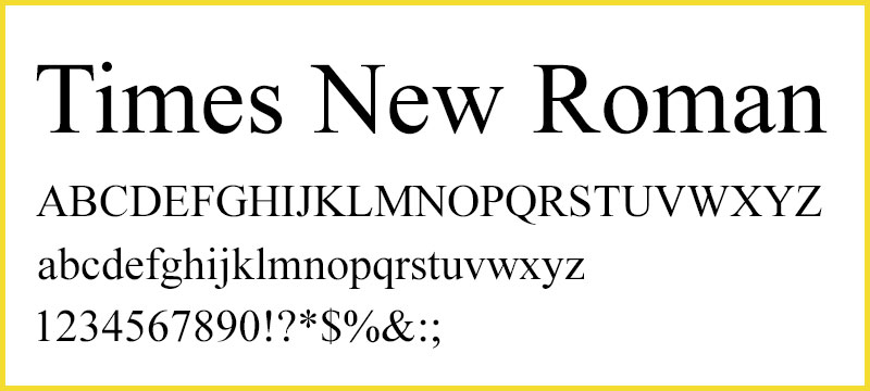 Times New Roman