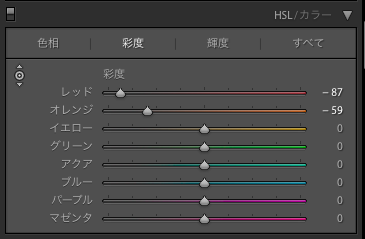 HSLパネル補正